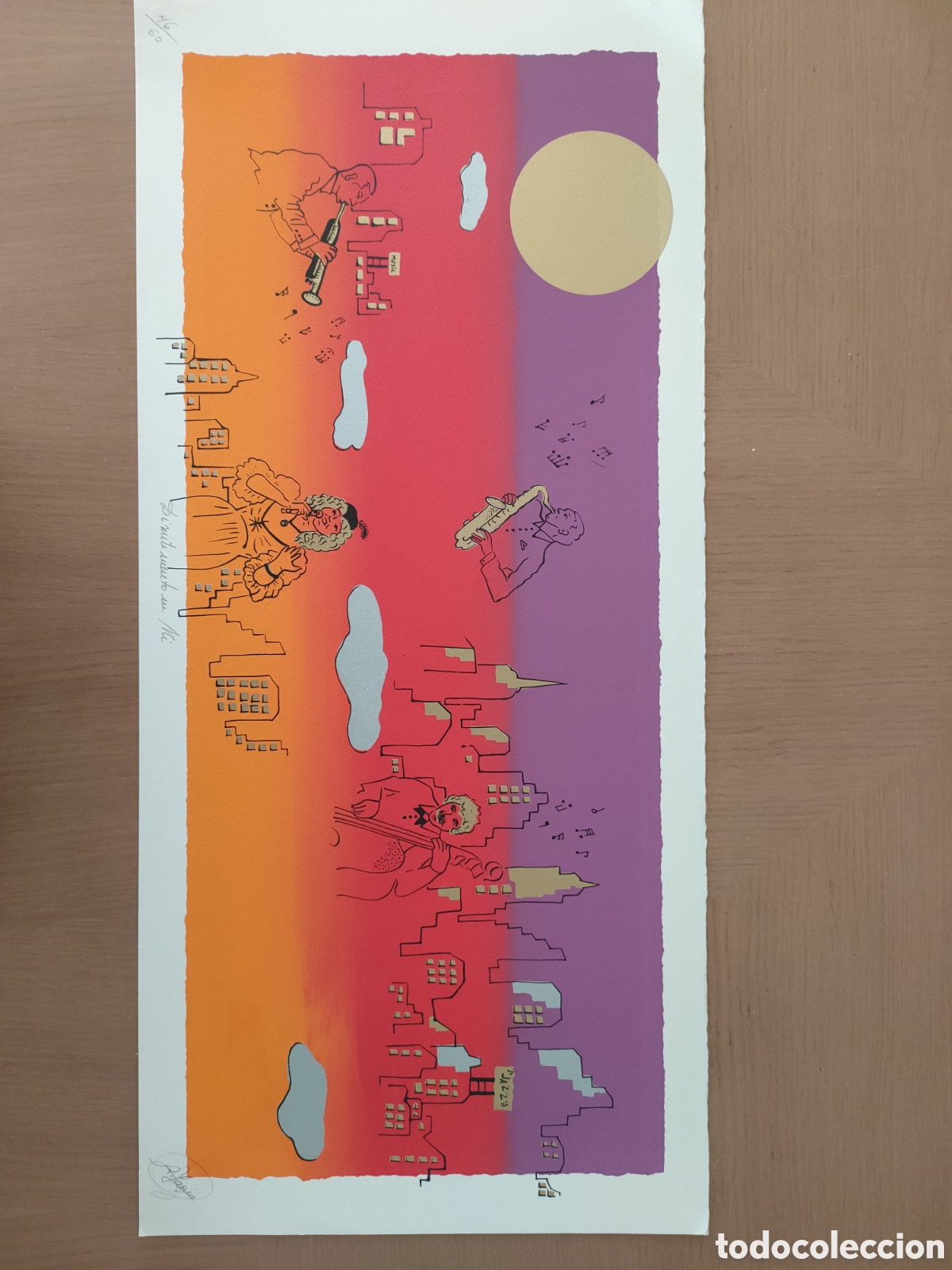 Arte: Rosa Yag&uuml;e litograf&iacute;a original firmada y numerada