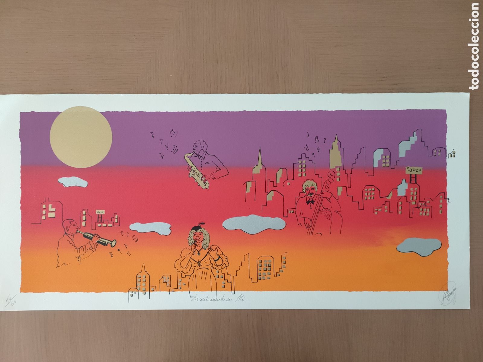 Arte: Rosa Yag&uuml;e litograf&iacute;a original firmada y numerada