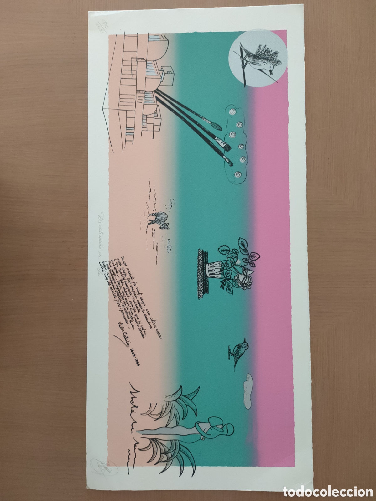 Arte: Rosa Yag&uuml;e litograf&iacute;a original firmada y numerada