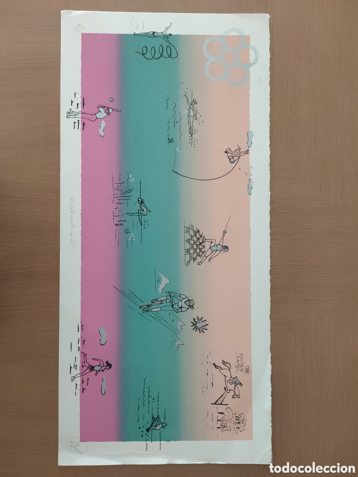 Arte: Rosa Yag&uuml;e litograf&iacute;a original firmada y numerada