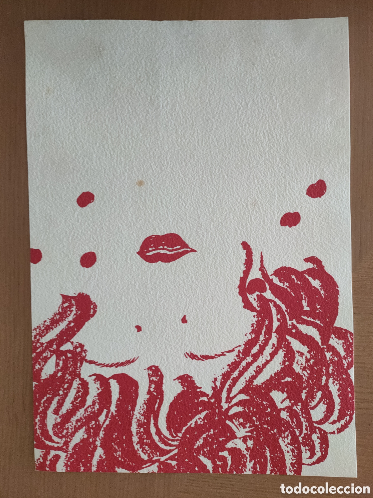 Arte: Rosa Yag&uuml;e litograf&iacute;a original sobre papel artesanal