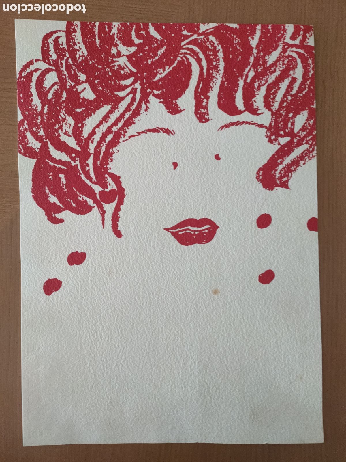 Arte: Rosa Yag&uuml;e litograf&iacute;a original sobre papel artesanal