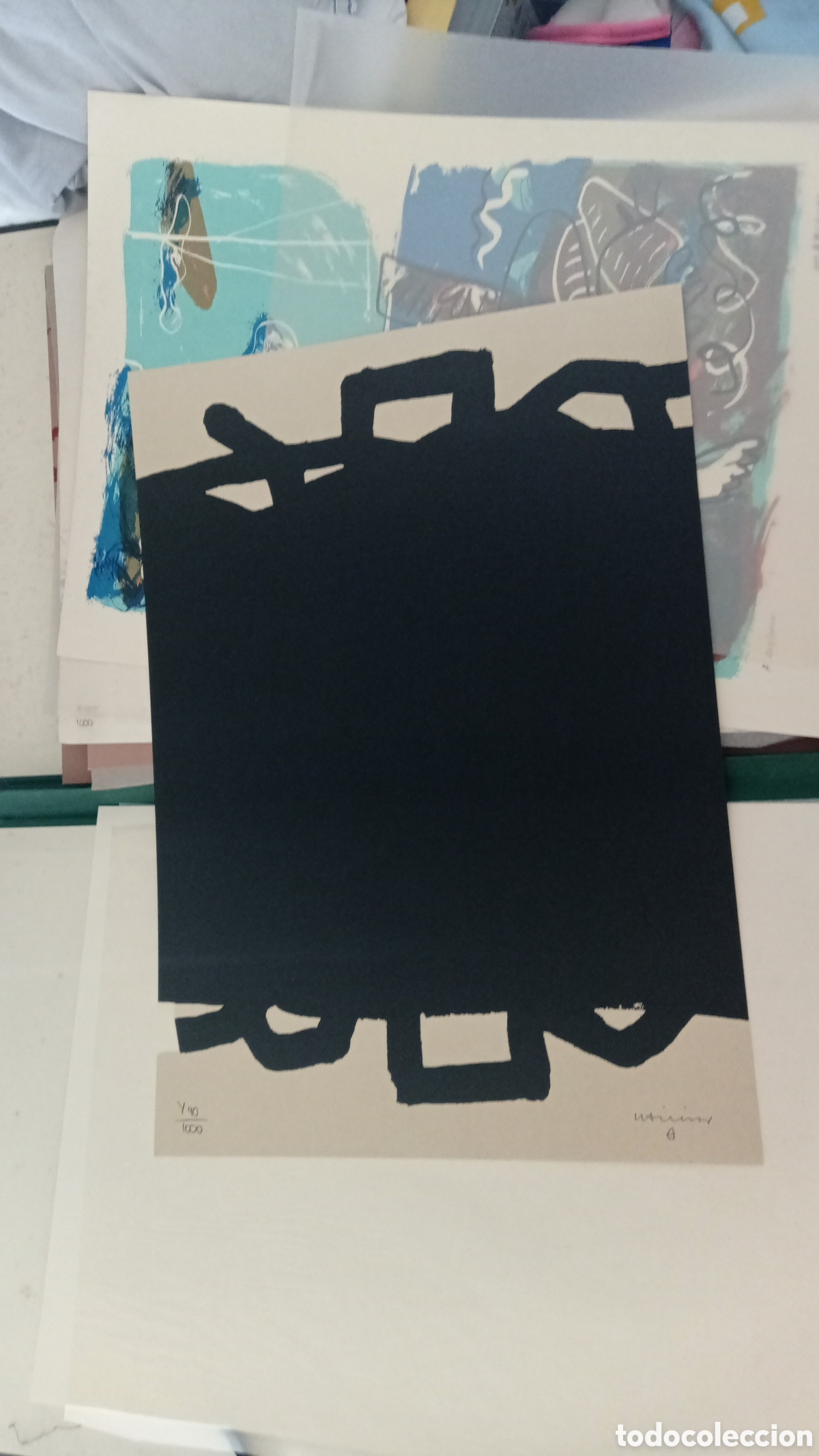 Arte: Reproducci&oacute;n litogrfica Eduardo Chillida certificado