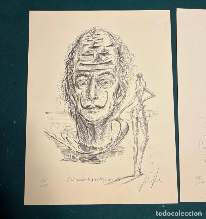 Arte: lote 3 grabados edici&oacute;n limitada numeradas y firmadas por Julio Viera de Dal&iacute; Picasso y el Quijote