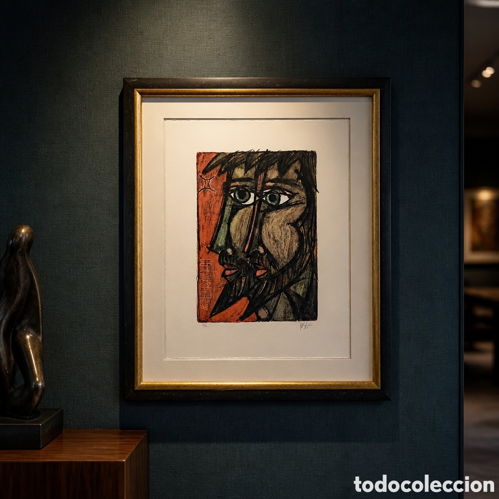 Arte: CELESTINO PIATTI.1922-2007 SUIZA.LITOGRAFIA A COLOR.OROSCOPO GEMINIS.FIRMADA Y NUMERADA 62/150.
