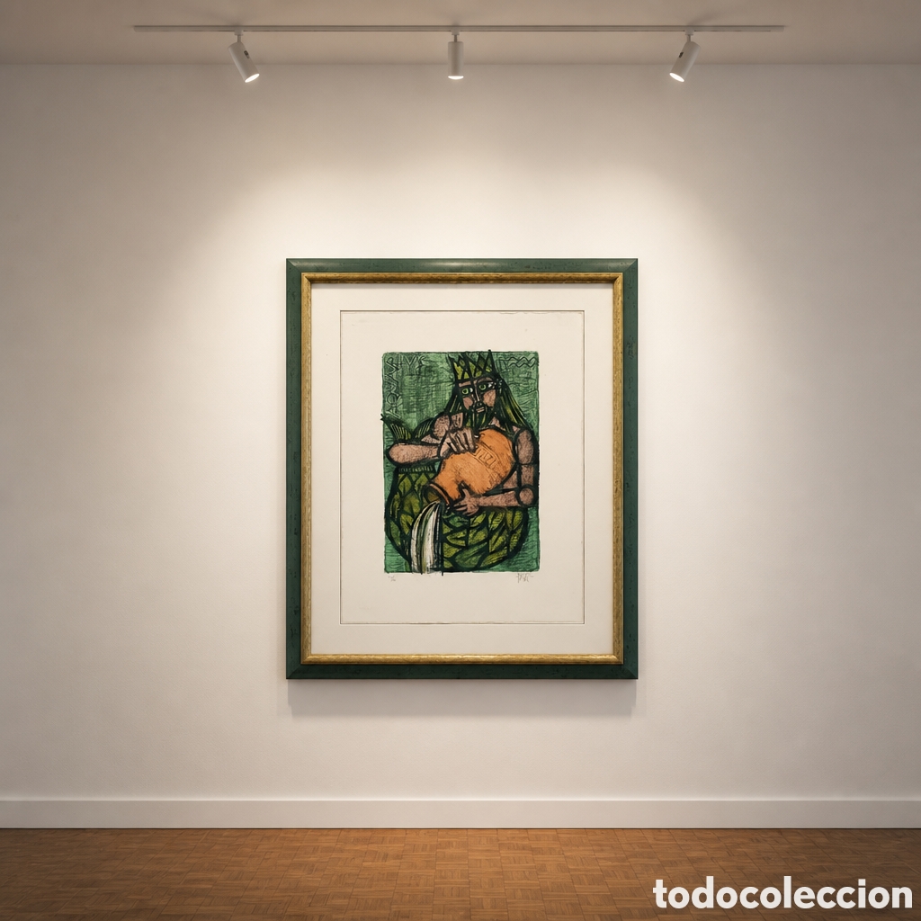 Arte: CELESTINO PIATTI.1922-2007 SUIZA.LITOGRAFIA A COLOR.OROSCOPO ACUARIO.FIRMADA Y NUMERADA 134/150.