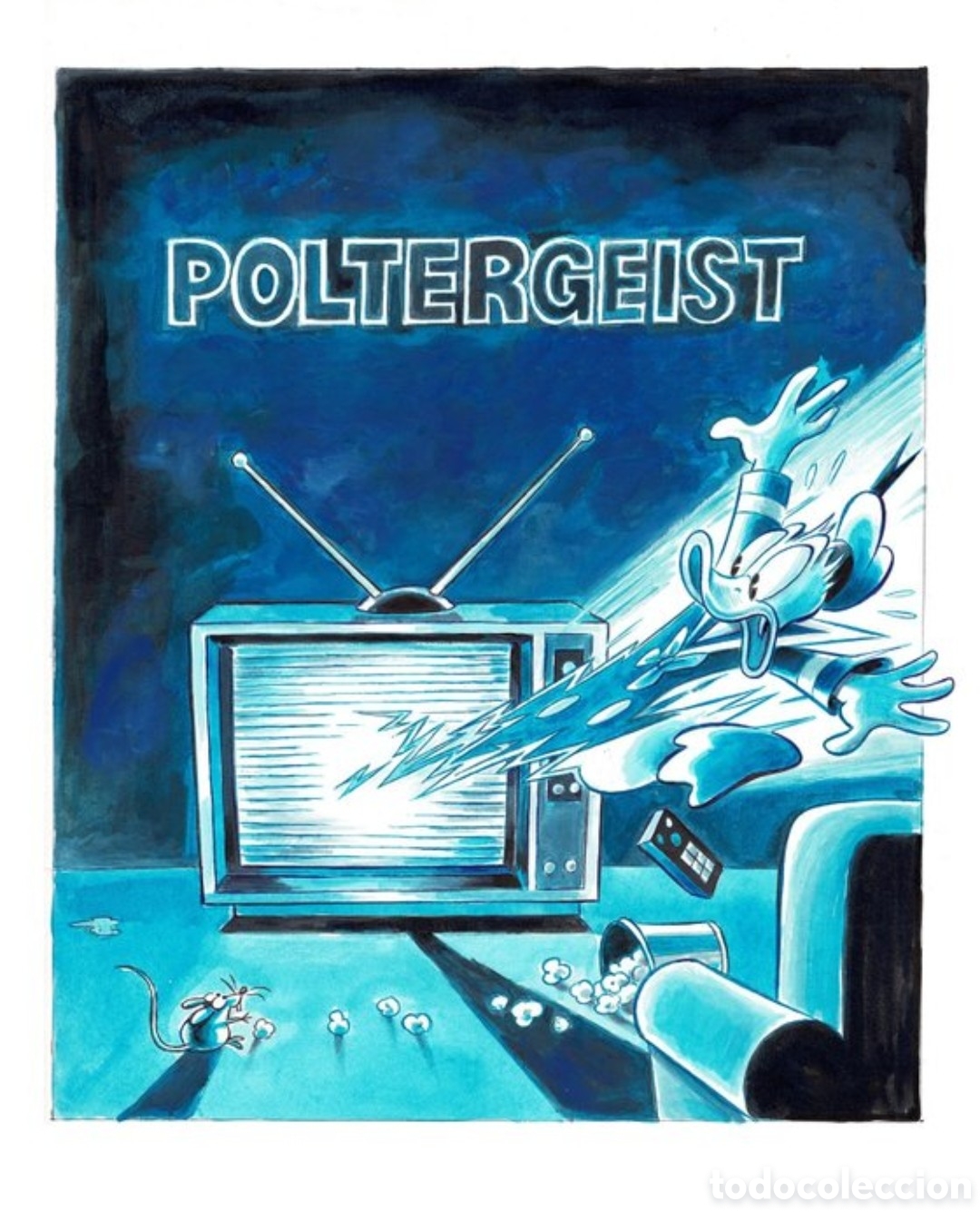 Arte: Litografia Donald Duck Poltergeist firmado &ndash; Tony Fern&aacute;ndez