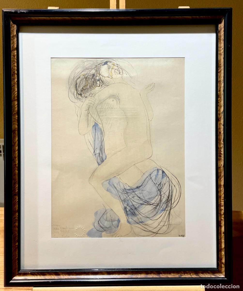 Arte: Auguste Rodin &rdquo;Dos mujeres abrazando&rdquo;. Sello litogr&aacute;fico Daniel Jacomet