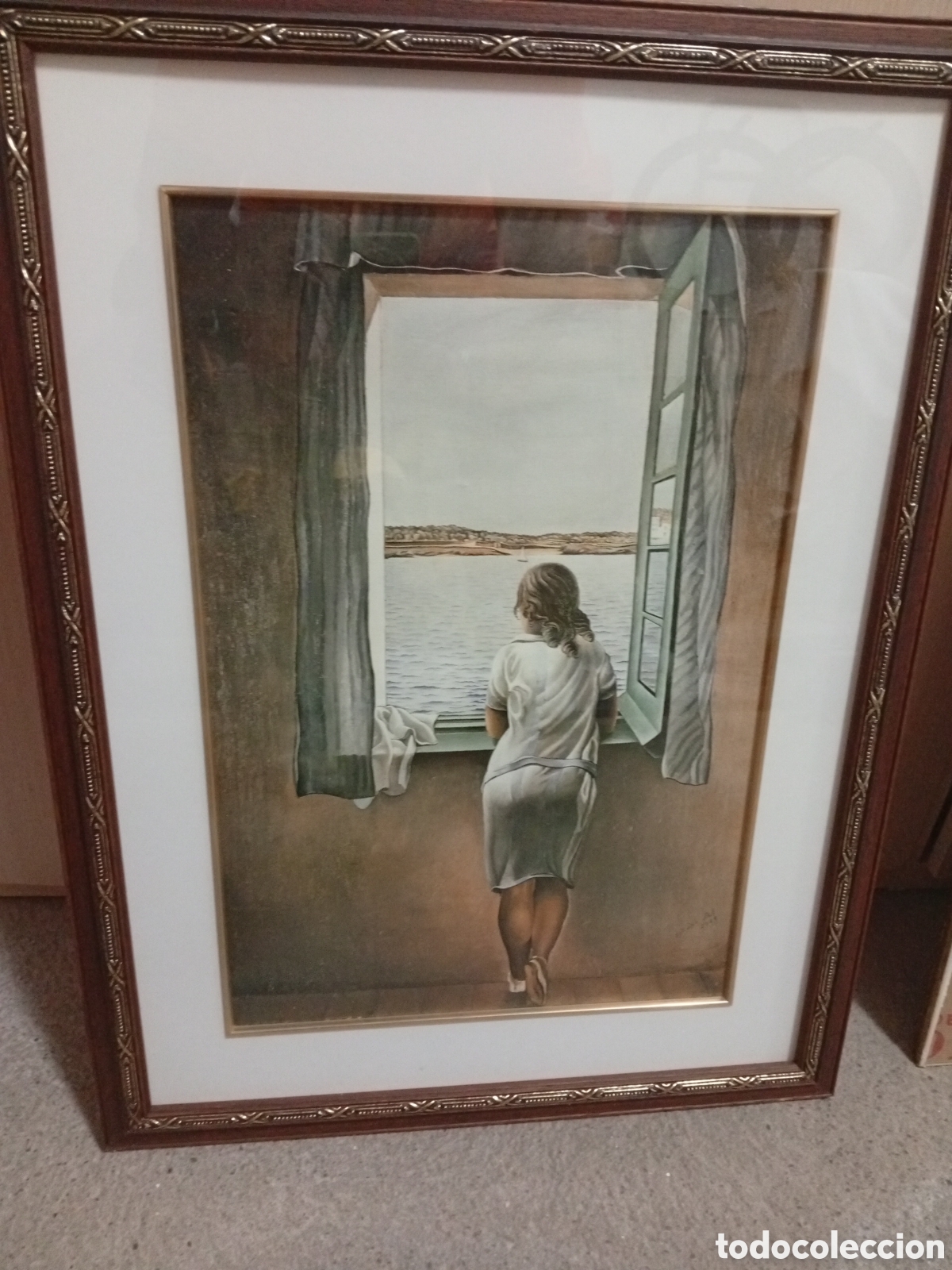 Arte: Cuadro Enmarcado &rdquo;Muchacha en la Ventana&rdquo; de Salvador Dal&iacute; - Reproducci&oacute;n Vintage