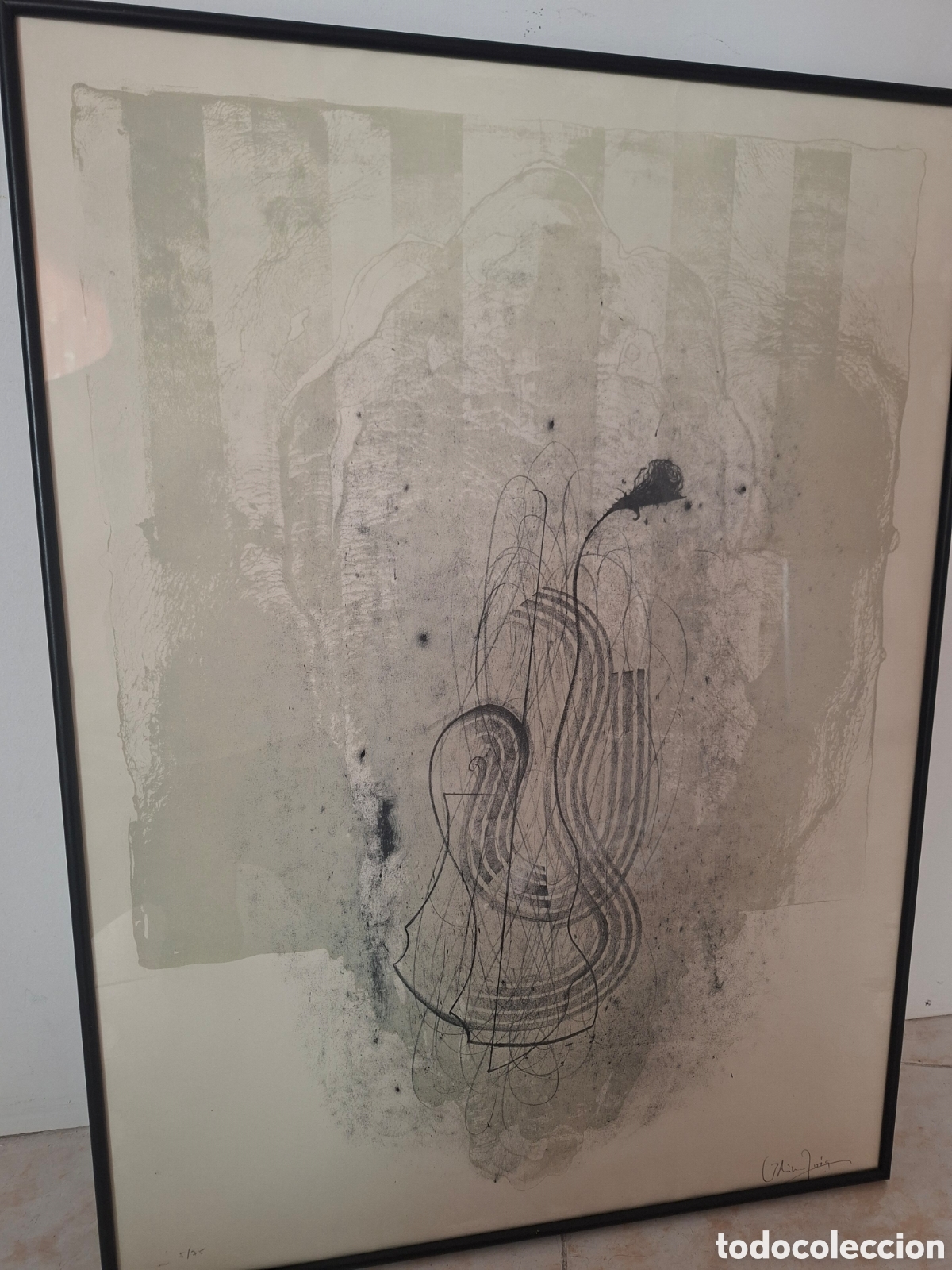 Arte: Bernardi Roig. Litografia contemporanea firmada y numerada. Obra gr&aacute;fica sin t&iacute;tulo