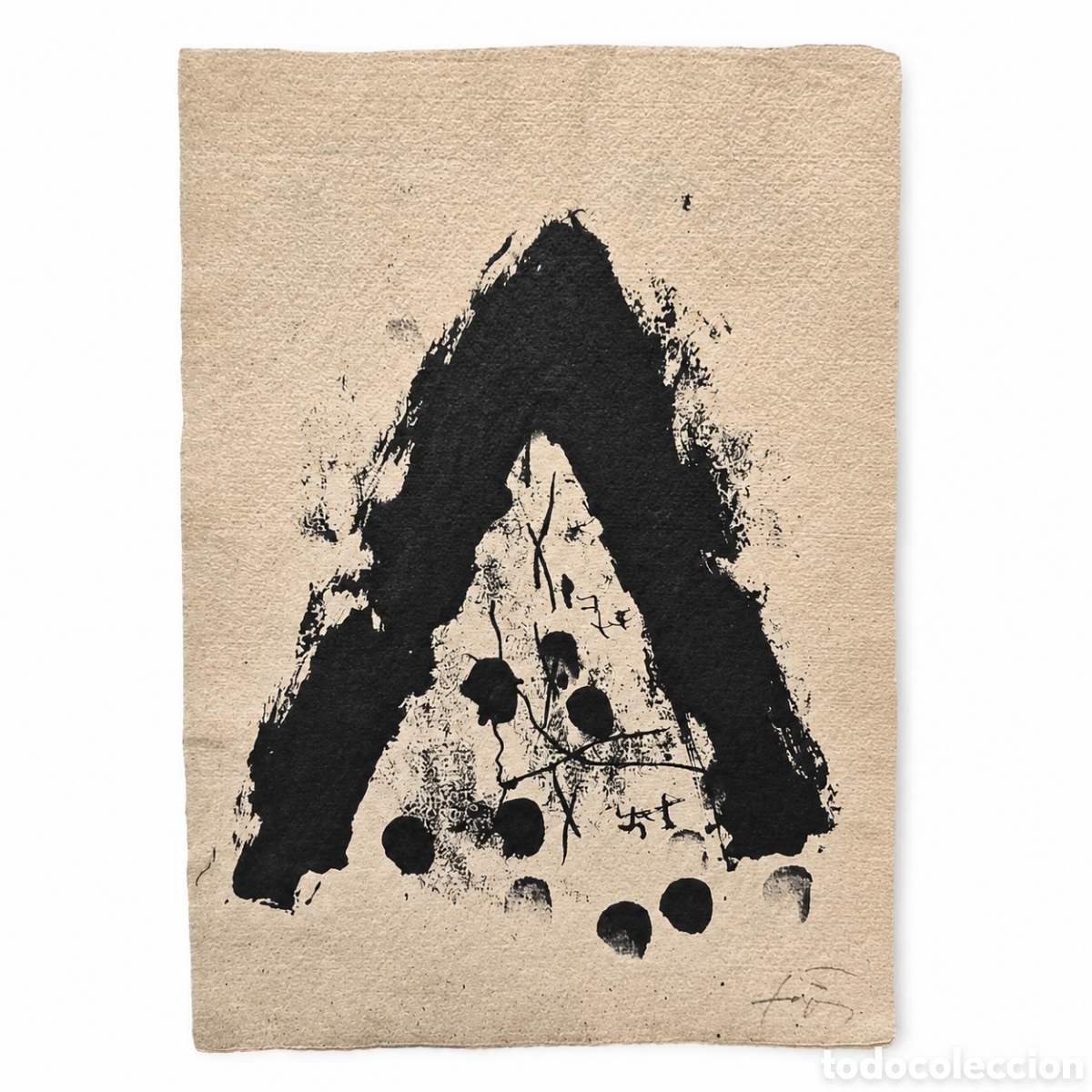 Arte: Tapies Serie Negr&eacute; Litograf&iacute;a I