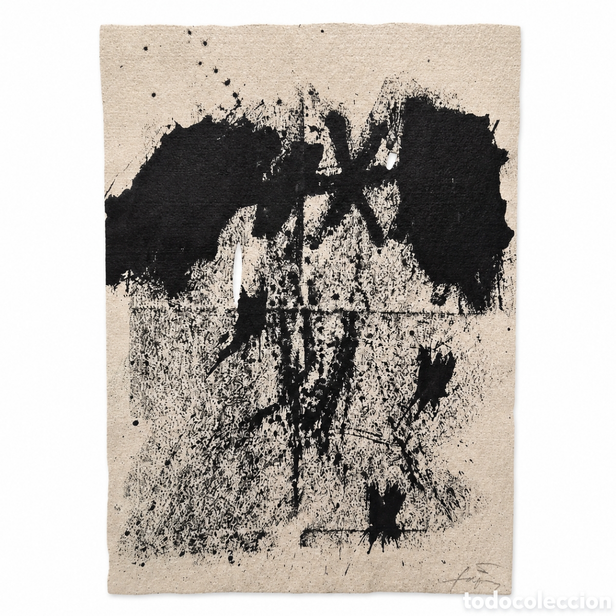 Arte: Antoni Tapies Serie Negr&eacute; Litograf&iacute;a II