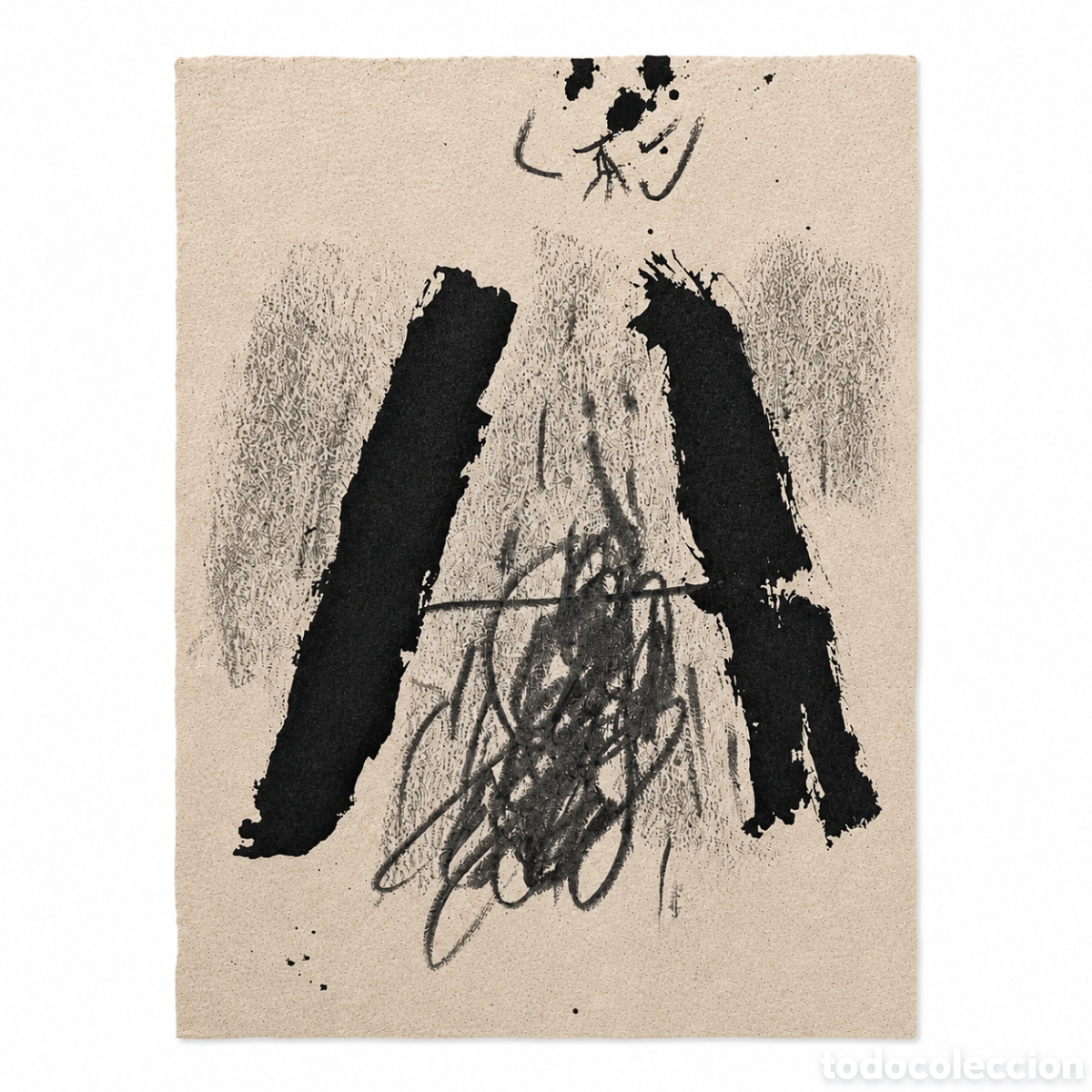 Arte: Serie Negr&eacute; Antoni Tapies Litograf&iacute;a I