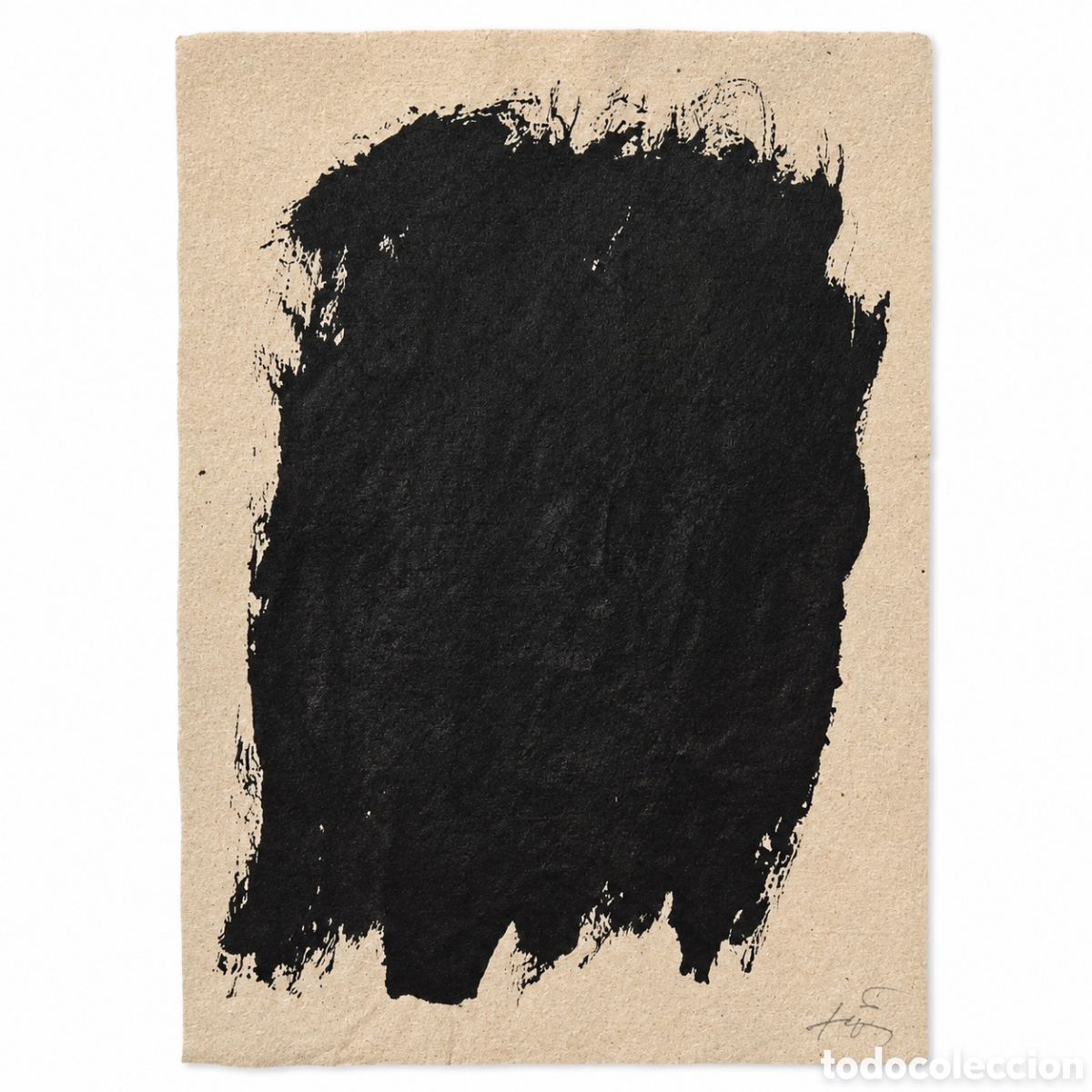 Arte: Antoni Tapies Serie Negr&eacute; Litograf&iacute;a V