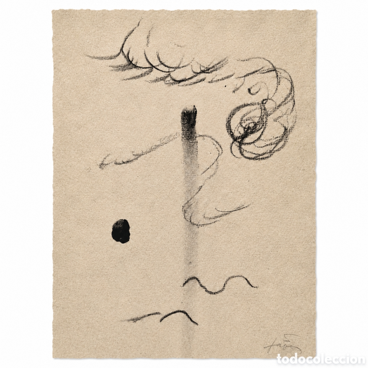 Arte: Antoni Tapies Serie Negr&eacute; Litograf&iacute;a XI