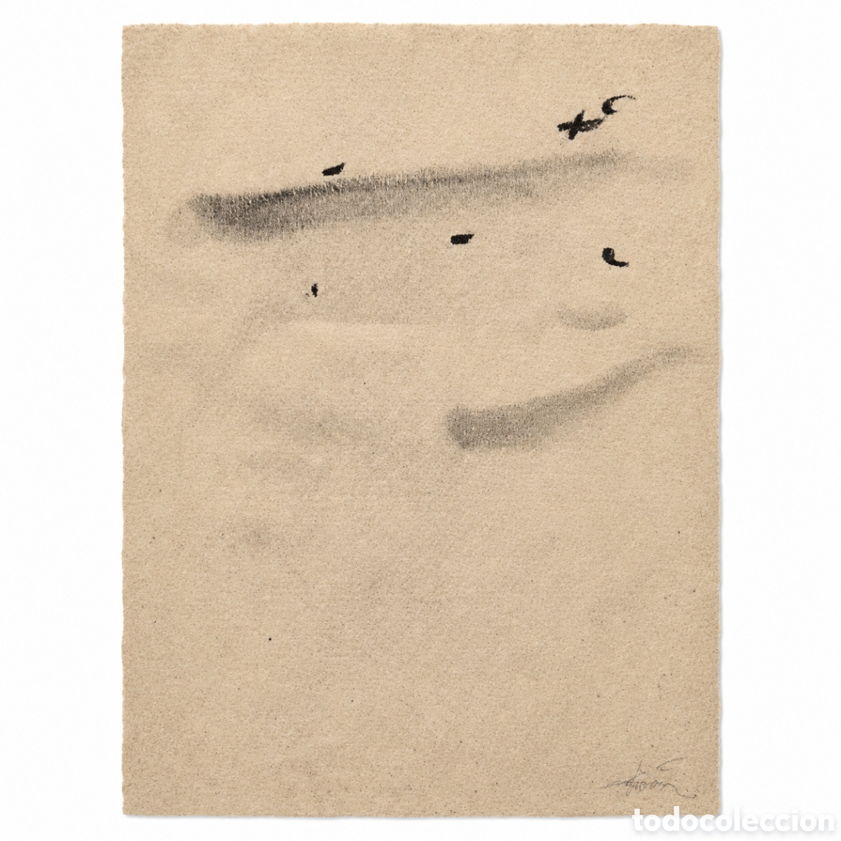 Arte: Antoni Tapies Serie Negr&eacute; Litograf&iacute;a XII