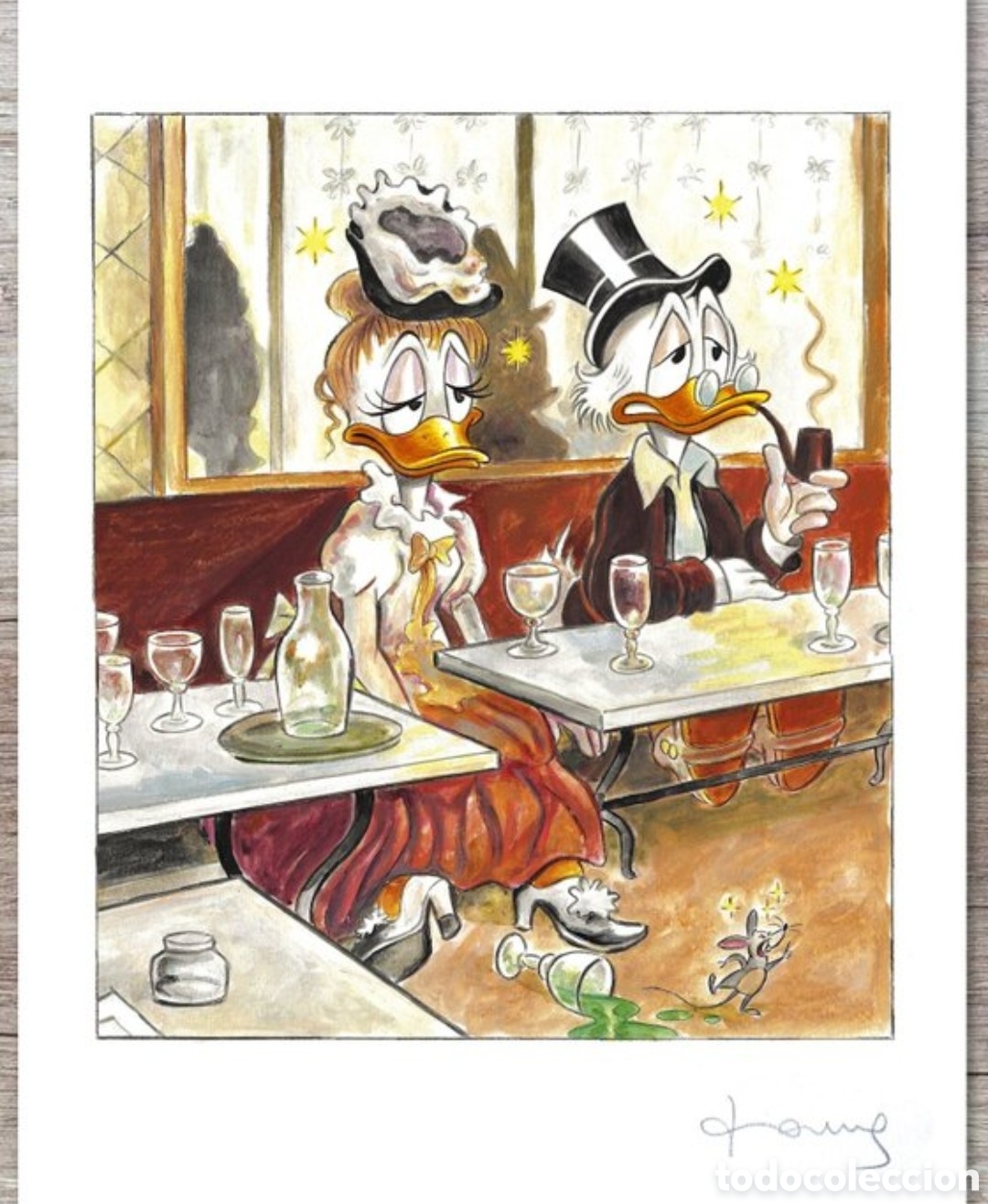 Arte: Obra de arte Disney firmada con certificado
