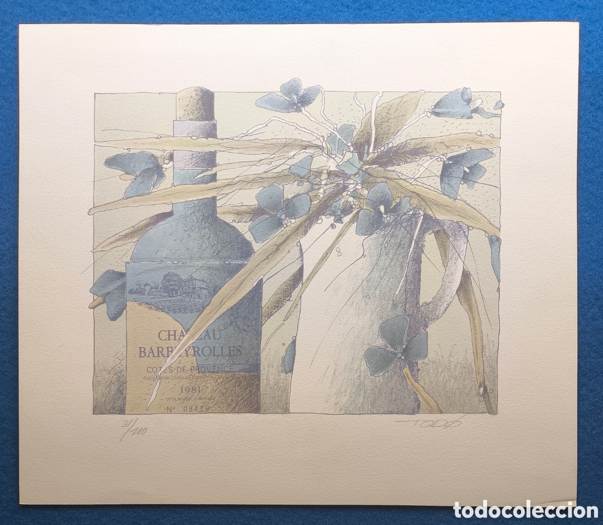 Arte: FRANCESC TOD&Oacute; LITOGRAFIA TIRADA LIMITADA FIRMADA A L&Aacute;PIZ