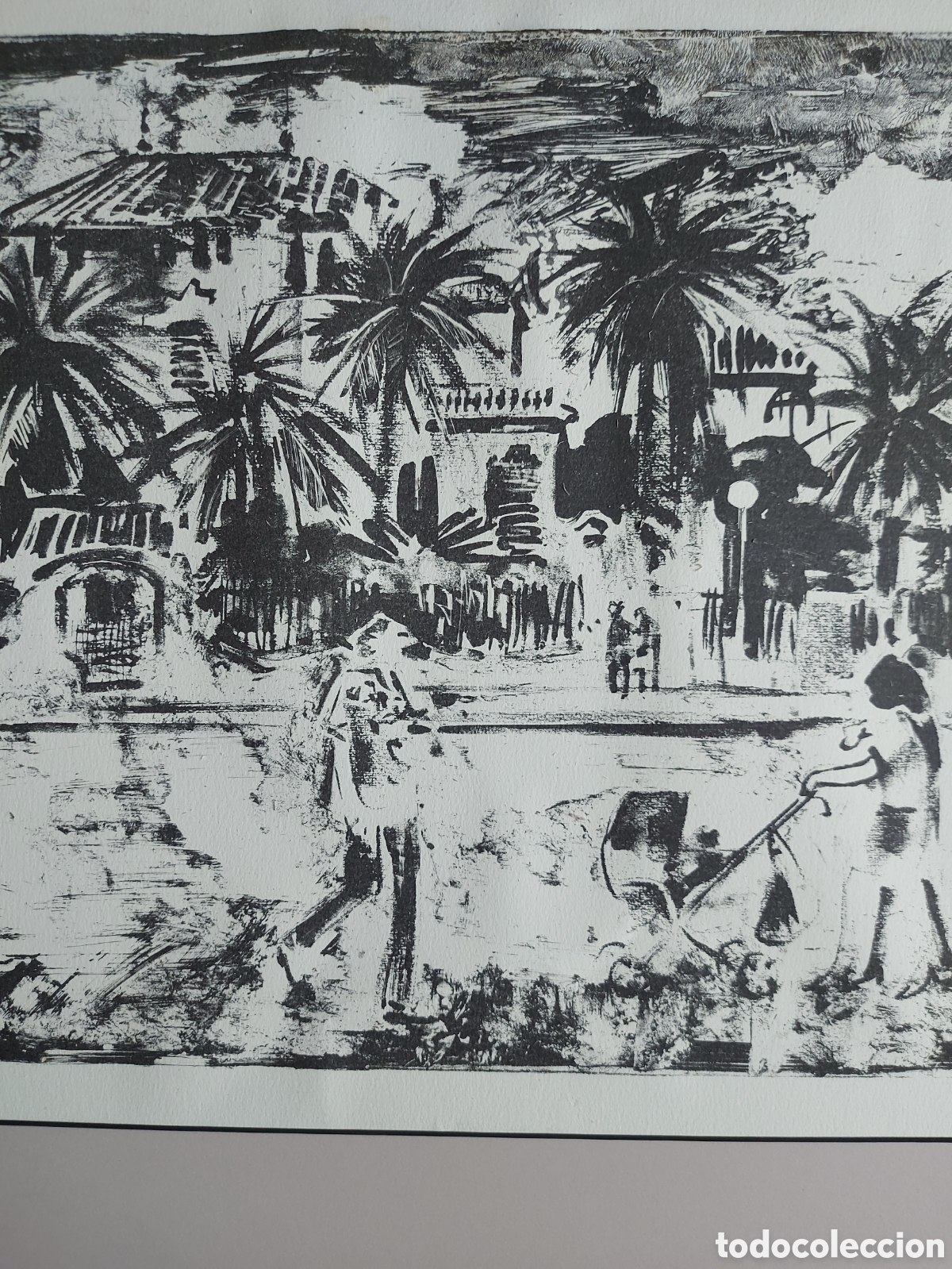 Arte: VIVES FIERRO&rdquo; PASEO MARITIMO DE SITGES&rdquo; LITOGRAFIA
