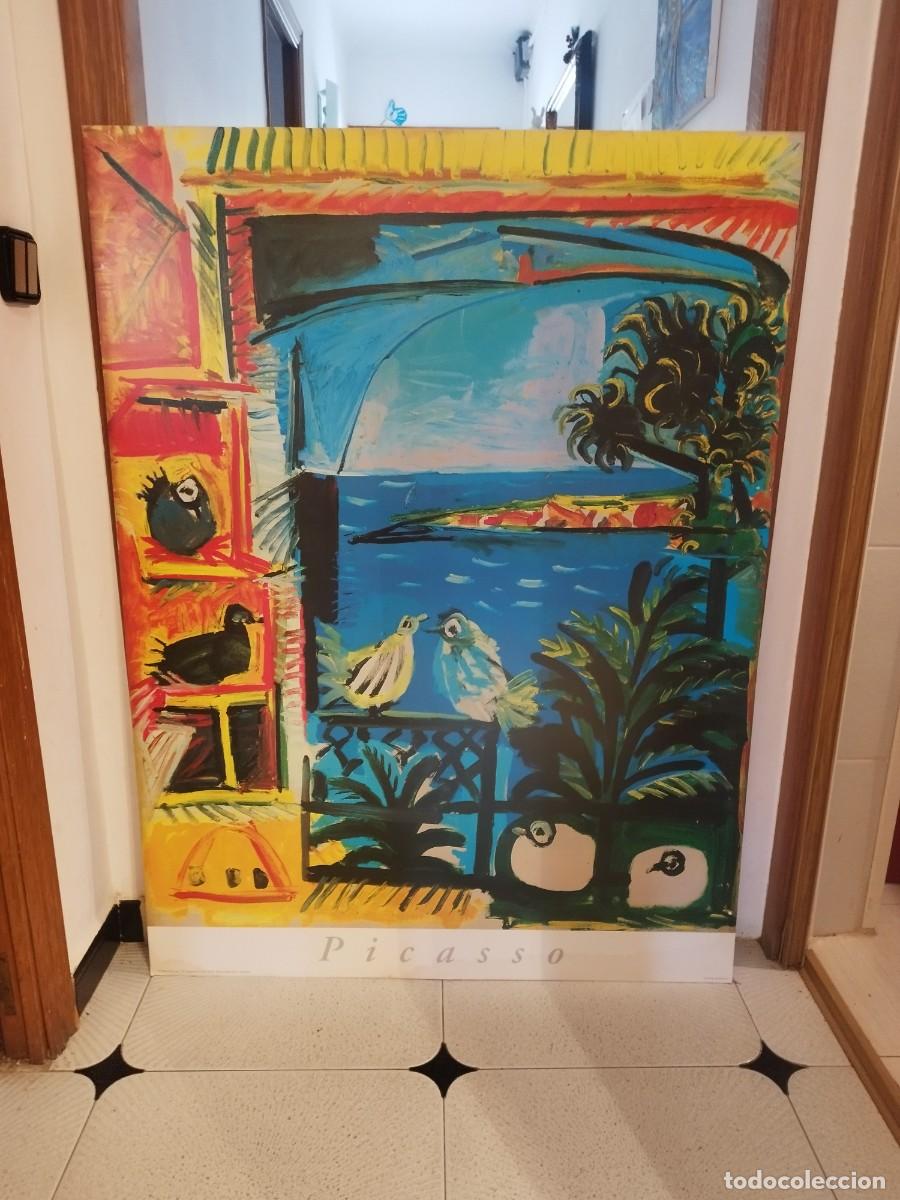 Art: Gran litograf&iacute;a reproducci&oacute;n Pablo Picasso &rdquo;Las palomas&rdquo; vistas al mar. Arte impresionista Ver fotos