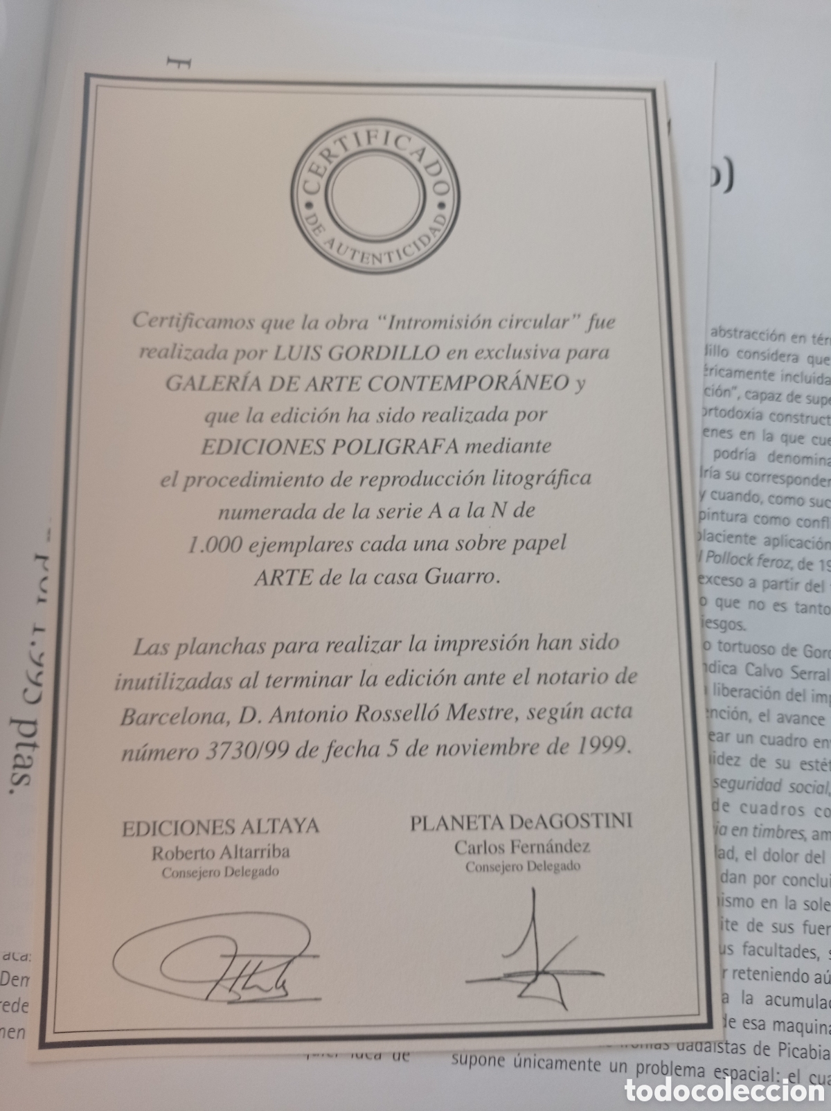 Arte: Litograf&iacute;a de Luis Gordillo certificada - Foto 4