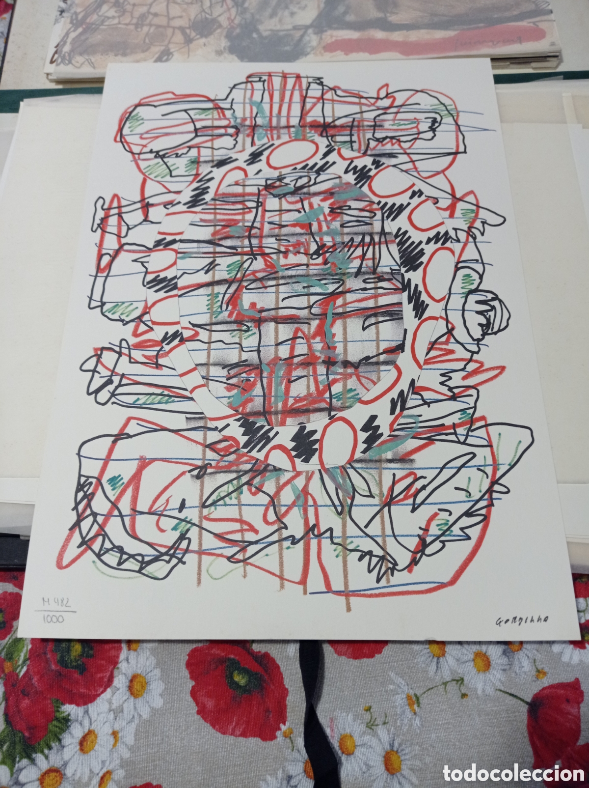Arte: Litograf&iacute;a de Luis Gordillo certificada