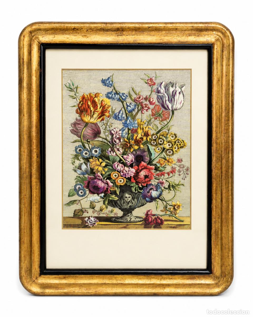 Arte: Ilustraci&oacute;n, Litograf&iacute;a Bot&aacute;nica Titulada &rdquo;April&rdquo; (Abril) - Forma Parte de la Serie Hist&oacute;rica