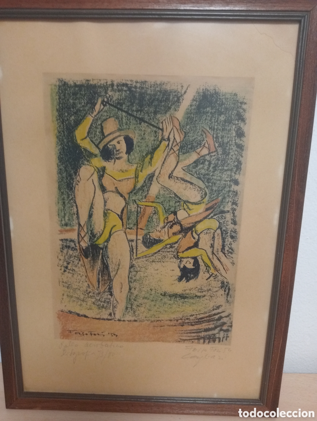 Arte: Litograf&iacute;a original foiso Fois firmada a mano 1954
