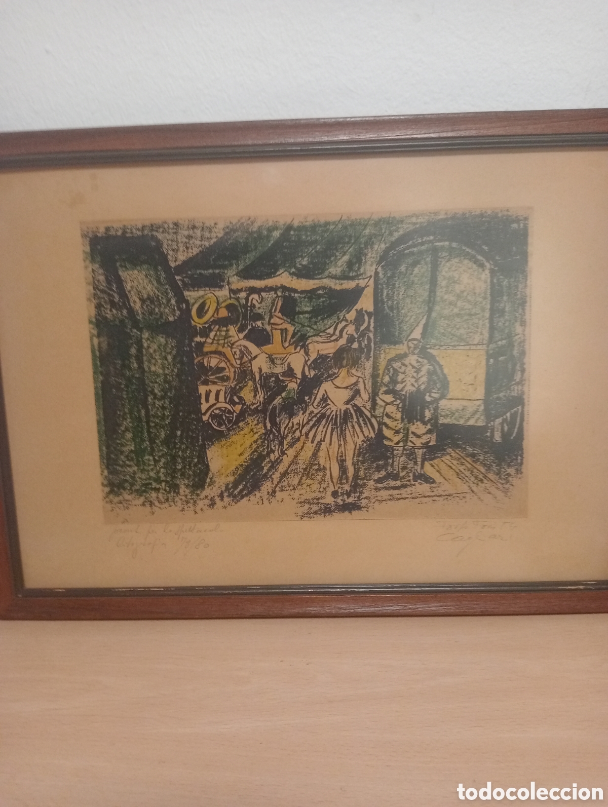 Arte: Litograf&iacute;a de 1954 firmada foiso Fois