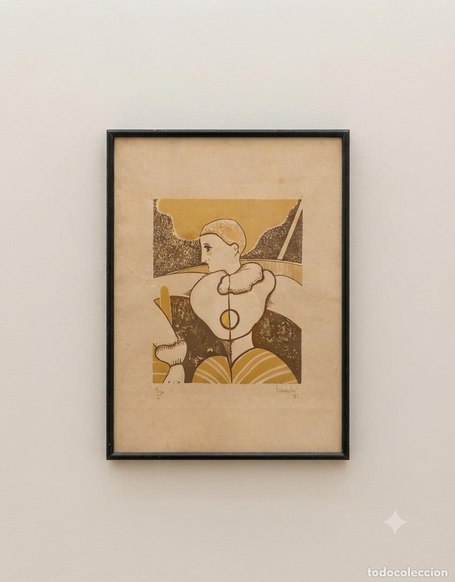 Arte: &Aacute;lvaro Caruncho. Litograf&iacute;a enmarcada. Numerada y firmada