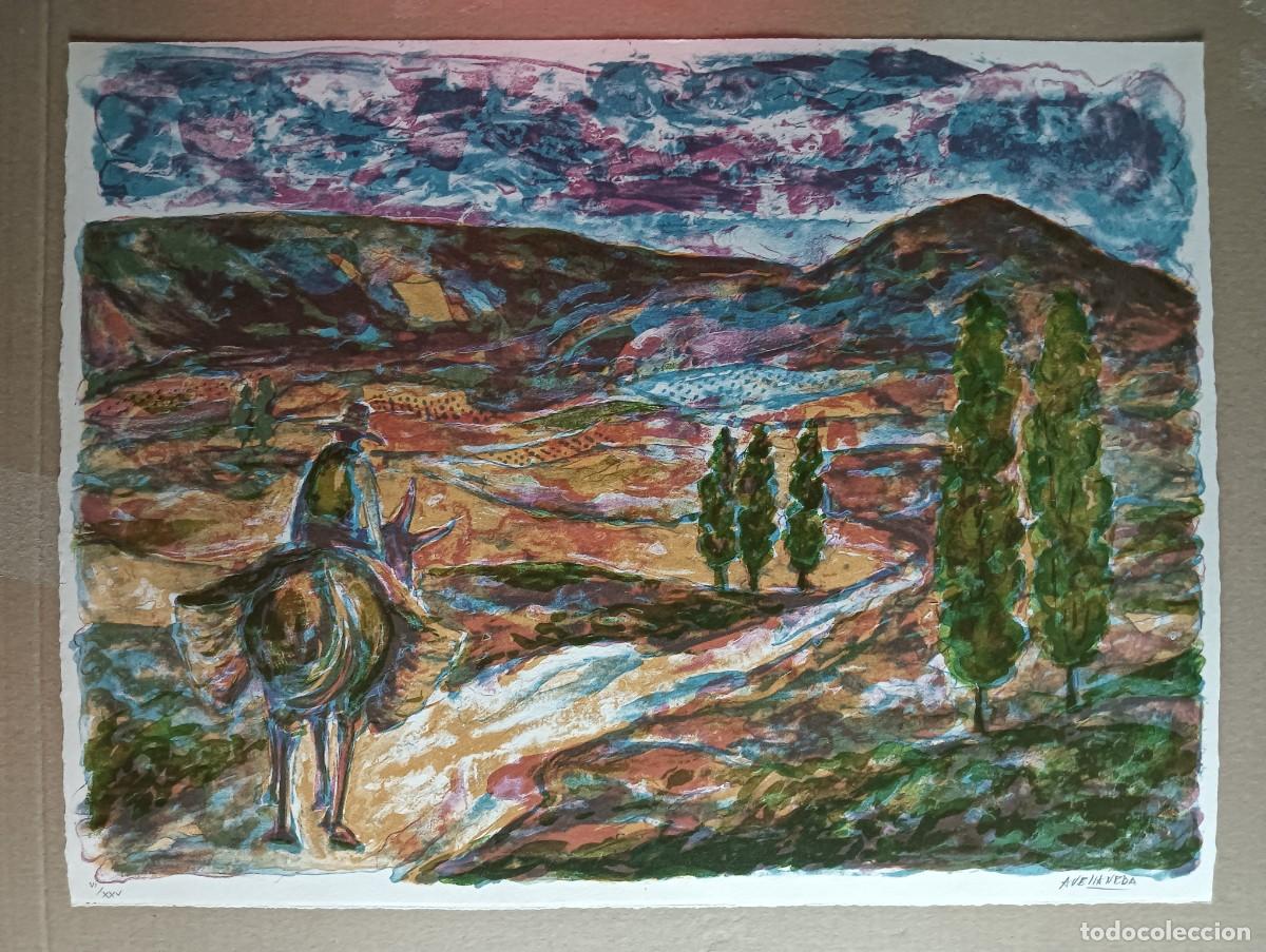 Arte: MANUEL AVELLANEDA (Murcia 1938-Cartagena 2003) litograf&iacute;a 1976 de 38x49cms, firmada l&aacute;piz y numerada