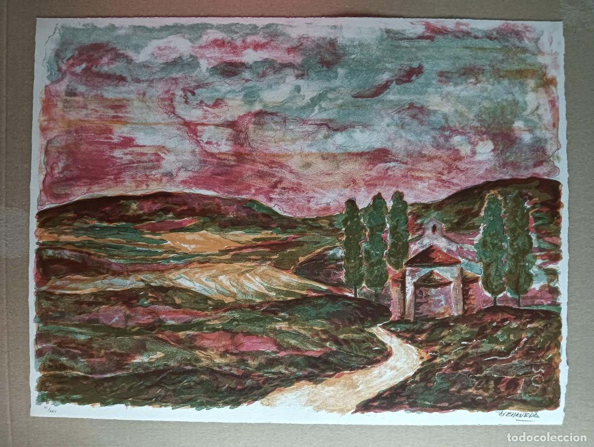 Arte: MANUEL AVELLANEDA (Murcia 1938-Cartagena 2003) litograf&iacute;a 1976 de 38x49cms, firmada l&aacute;piz y numerada