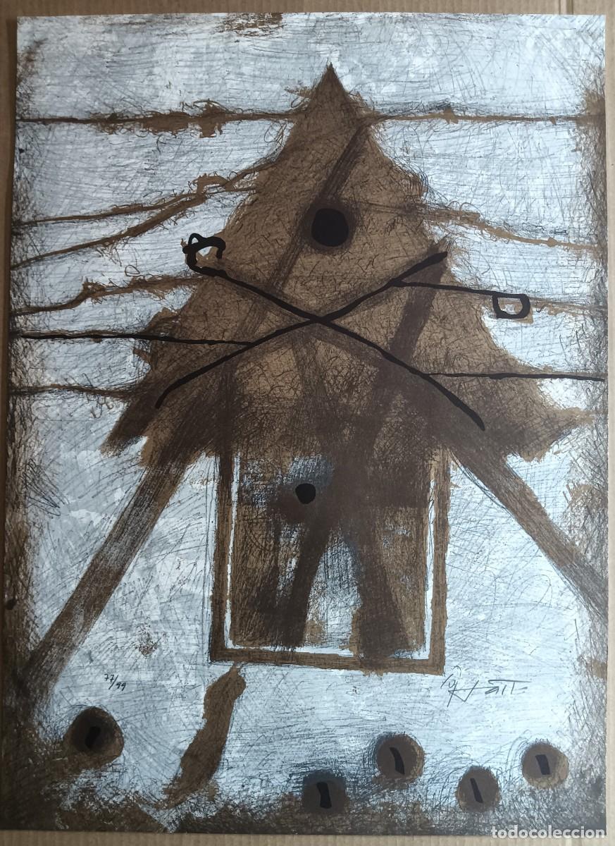 Arte: Modest Cuixart i T&agrave;pies (Barcelona 1925-Palam&oacute;s 2007) litograf&iacute;a 1992 de 55x75 firmada l&aacute;piz y /99