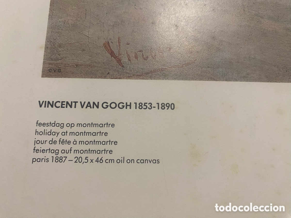 Arte: L&aacute;mina Van Gogh en perfecto estado - Foto 2