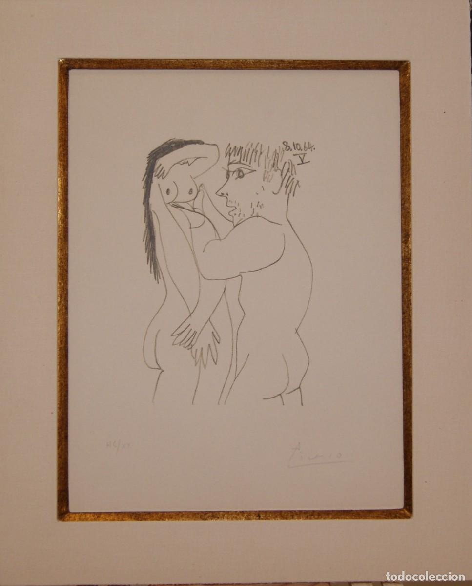 Arte: PABLO RUIZ PICASSO &ndash; LE GO&Ucirc;T DU BONHEUR &ldquo;Escena er&oacute;tica&rdquo;. Firmada