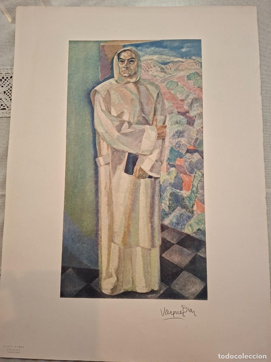 Arte: L&Aacute;MINA LITOGR&Aacute;FICA VAZQUEZ DIAZ FIRMADA A L&Aacute;PIZ, RUB&Eacute;N DARIO, EXCELENTE ESTADO