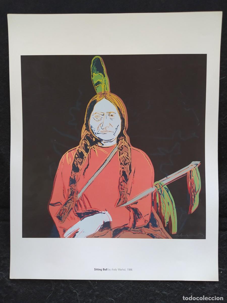 Arte: SITTING BULL TORO SENTADO RETRATOS ANDY WARHOL 43X34 CMS