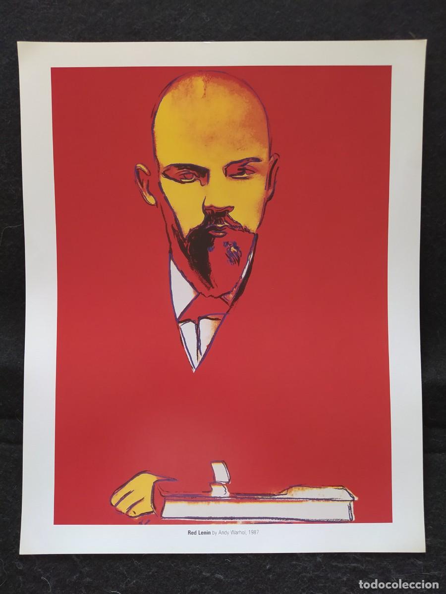 Arte: LENNIN LENIN IN RED RETRATOS ANDY WARHOL 43X34 CMS