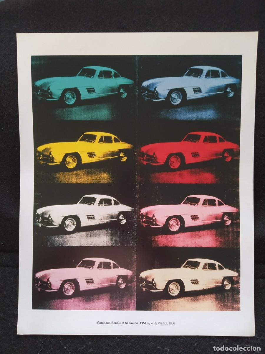 Arte: MERCEDES BENZ 300 SL COUOE 1954 ANDY WARHOL 43X34 CMS CARTEL POSTER