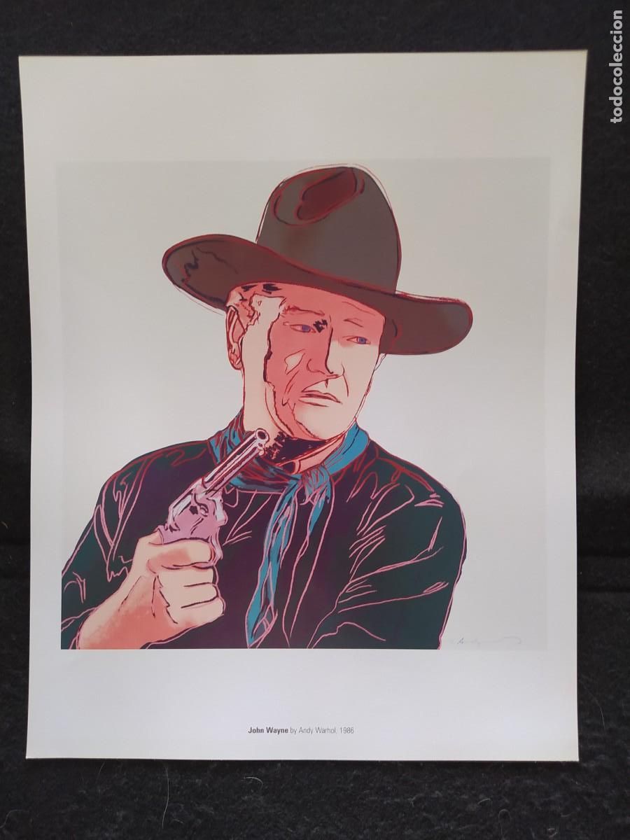 Arte: JHON WAYNE 1986 ANDY WARHOL 43X34 CMS CARTEL POSTER