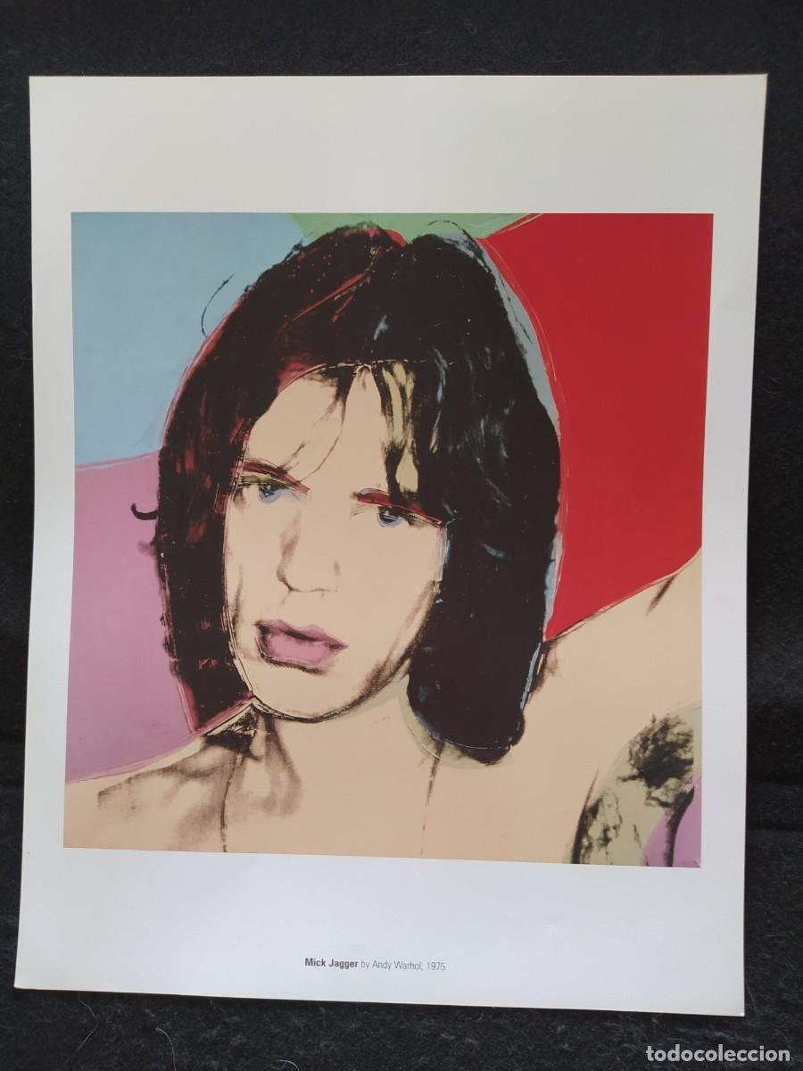 Arte: MICK JAGGER 1975 1972 ANDY WARHOL 43X34 CMS CARTEL POSTER