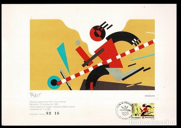 Arte: AR2-ATLETISMO. Edici&oacute; Especial de l'artista Peret (Pere Torrent) en paper d'aquarel&middot;la fa refer&egrave;ncia