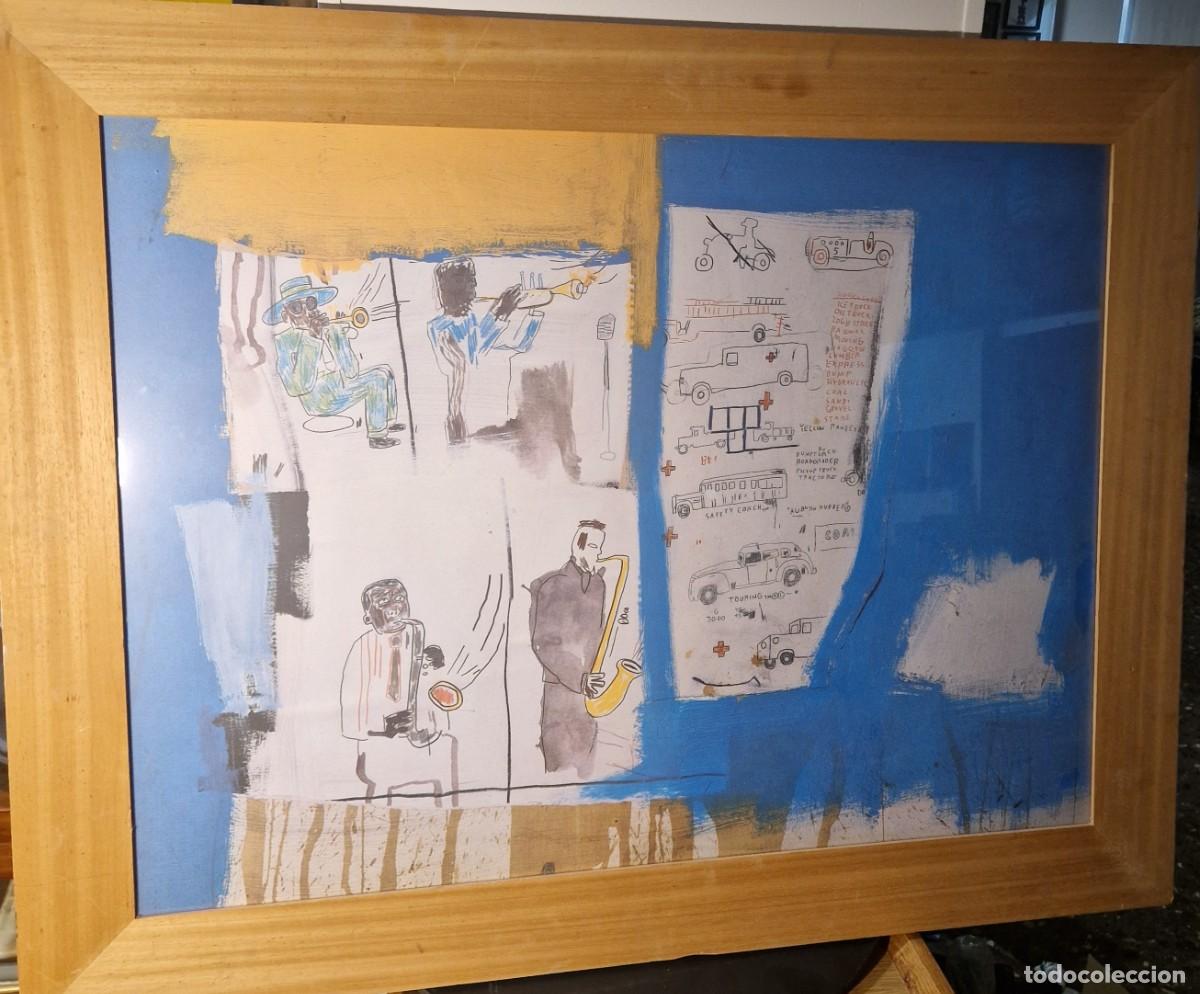 Arte: Jean-Michel Basquiat - Constituyentes dignos - Litograf&iacute;a de compensaci&oacute;n rara 1997.