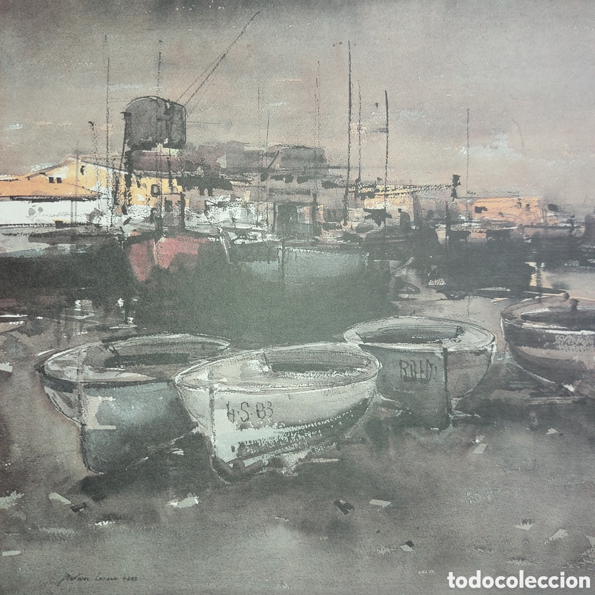 Arte: MARTINEZ LOZANO LAS BARCAS DE PESCADORES