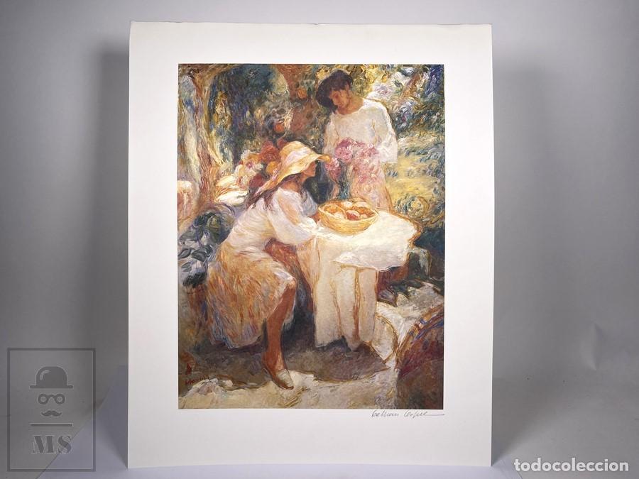 Arte: Litograf&iacute;a - Joan Beltr&aacute;n Bofill / Noiquet - Firmada a L&aacute;piz - Mujeres Posando