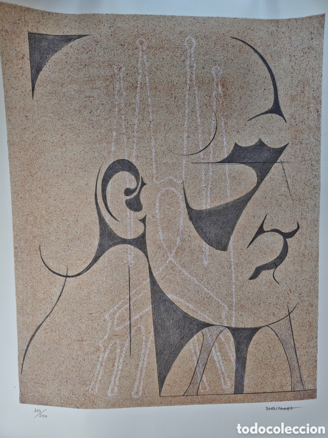 Arte: Litografia de Subirachs sin enmarcar