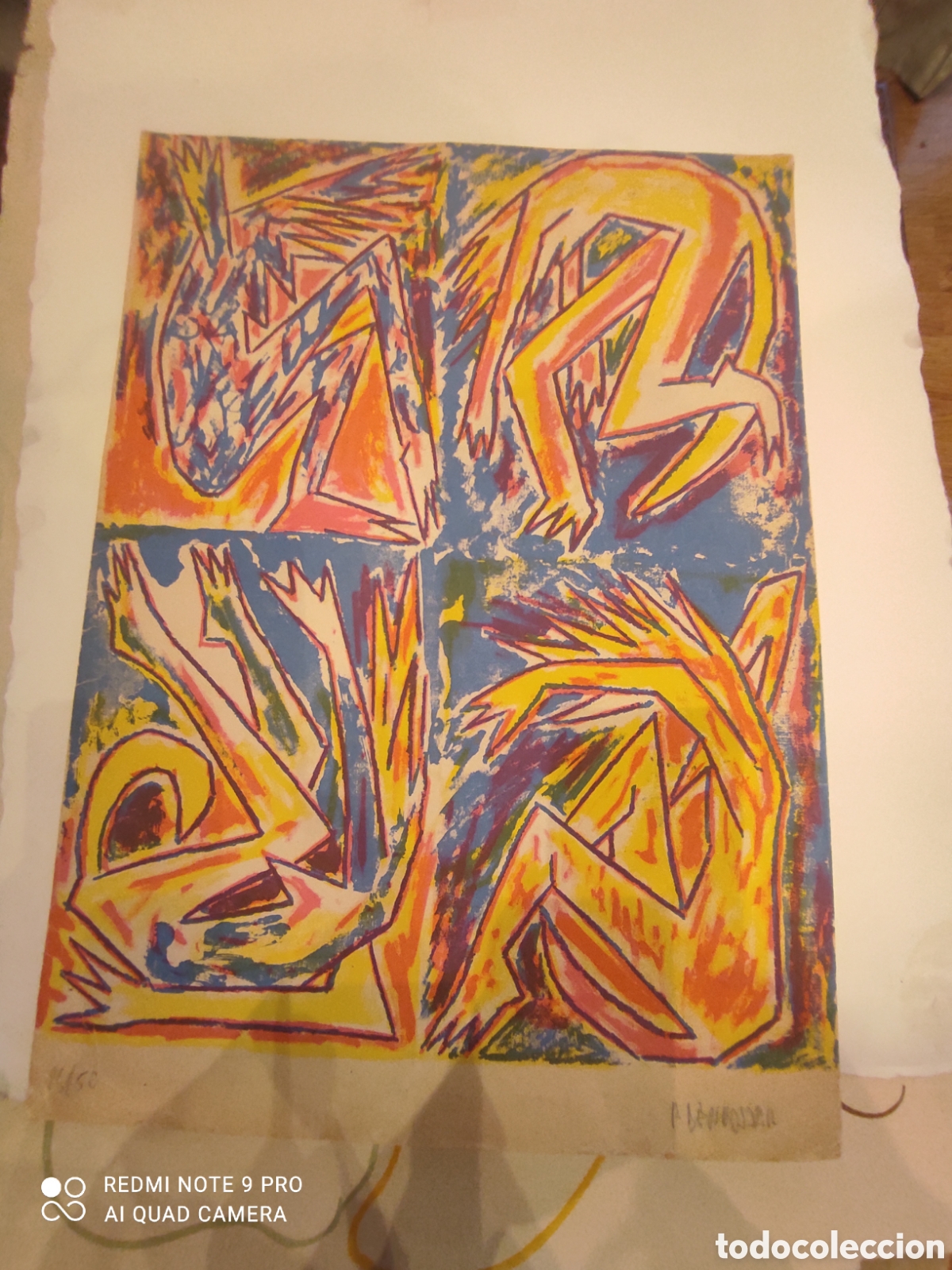 Arte: Pere Benn&agrave;sar. Gran litograf&iacute;a original en color.Firmada y numerada a mano. E. Lta 15/50