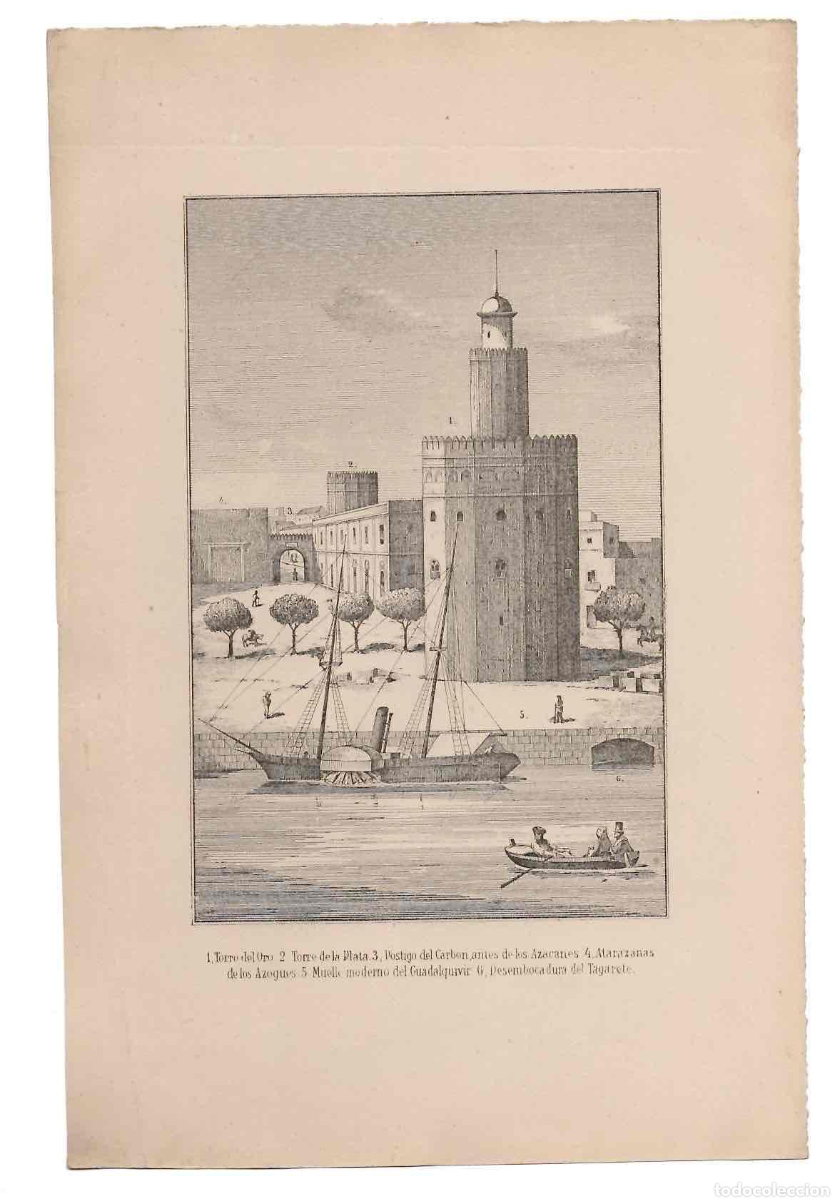 Arte: LITOGRAFIA TORRE DEL ORO. SEVILLA. C.1940