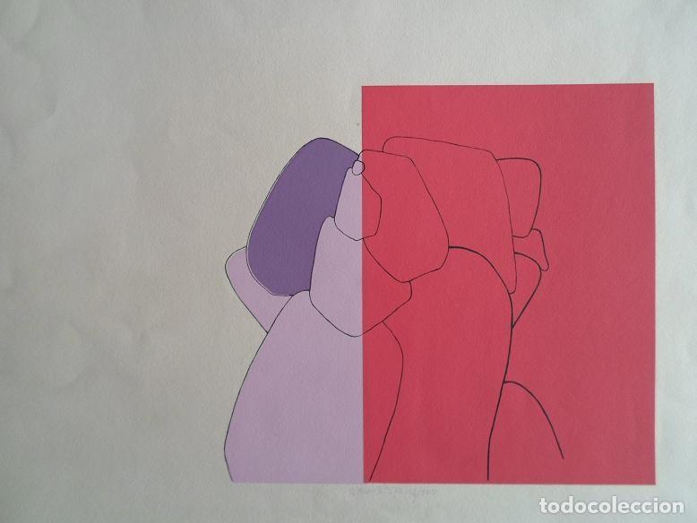 Arte: Santos I&ntilde;urrieta de La Fuente (Vitoria 1950-2023) litografia 30x32 papel 53x70cms, firma l&aacute;piz 19