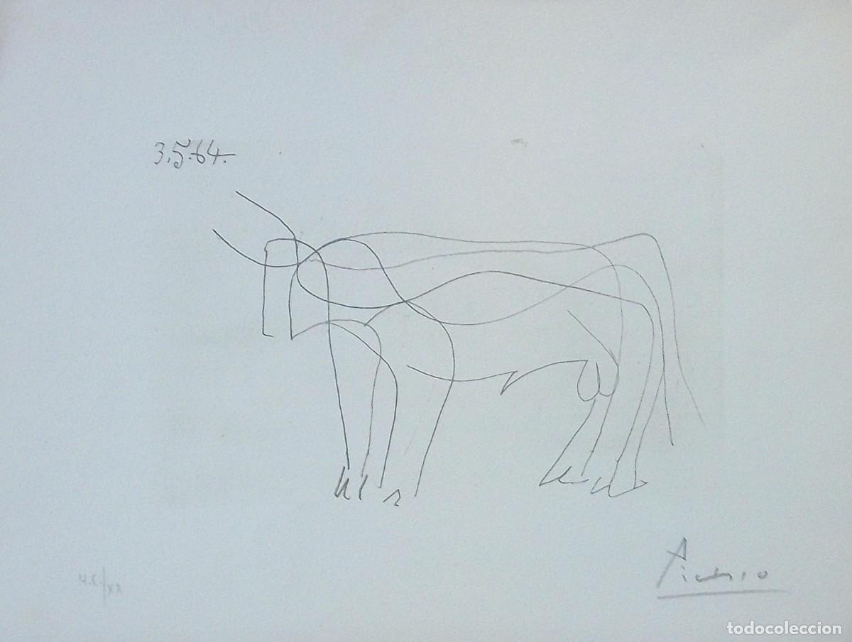 Arte: Pablo Ruiz Picasso. Litografia &rdquo;Le Gout de Bonheur&rdquo;. &rdquo;Toro&rdquo;. Firmada a mano. Numeraci&oacute;n H.C./XX.